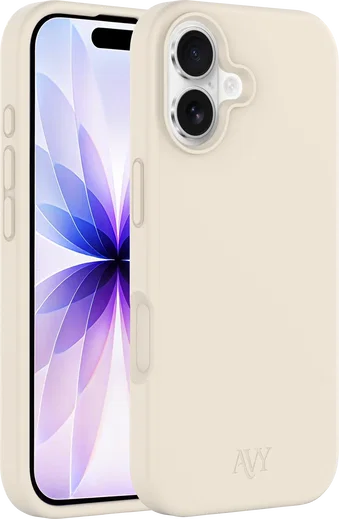 AVY Apple iPhone 17 Hoesje Liquid Silicone met MagSafe Beige afbeelding 11