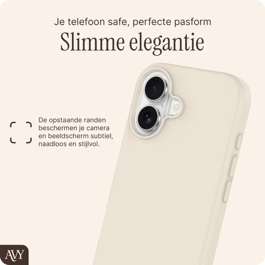 AVY Apple iPhone 17 Hoesje Liquid Silicone met MagSafe Beige afbeelding 9
