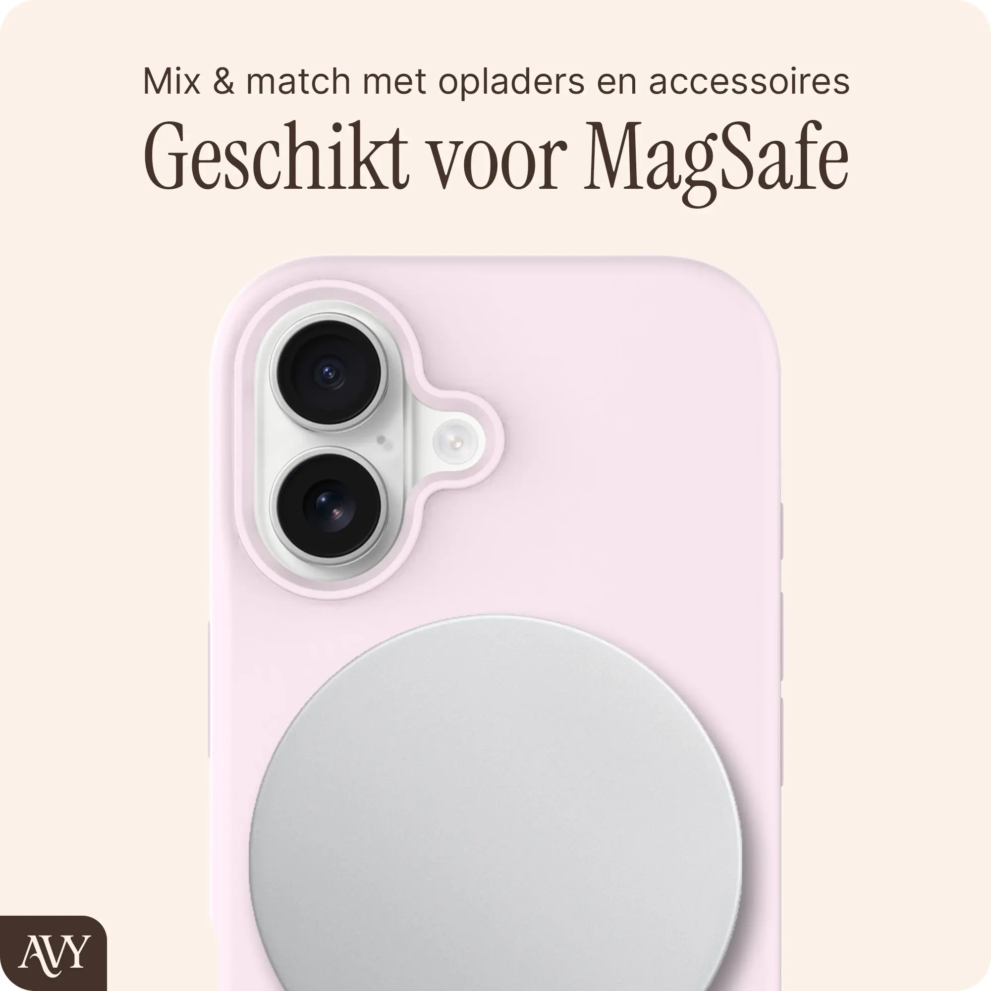 AVY Apple iPhone 17 Hoesje Liquid Silicone met MagSafe Roze afbeelding 8