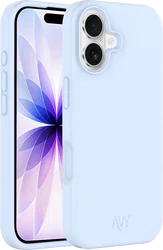 AVY Apple iPhone 17 Hoesje Liquid Silicone met MagSafe Blauw afbeelding