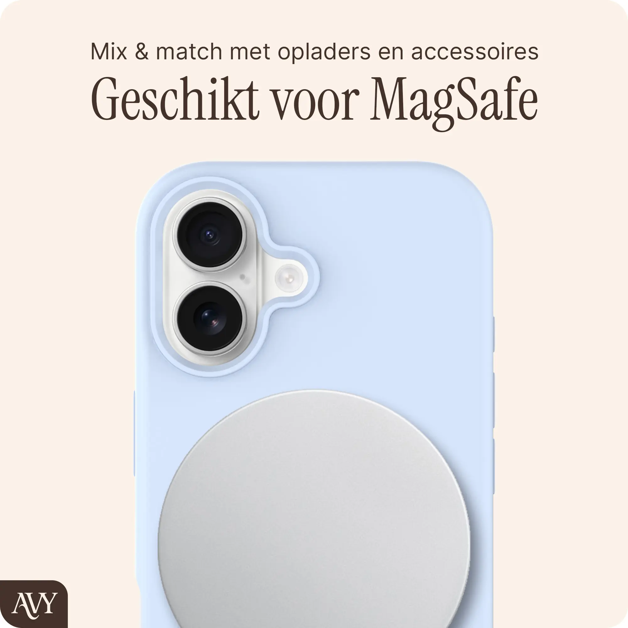 AVY Apple iPhone 17 Hoesje Liquid Silicone met MagSafe Blauw afbeelding 8