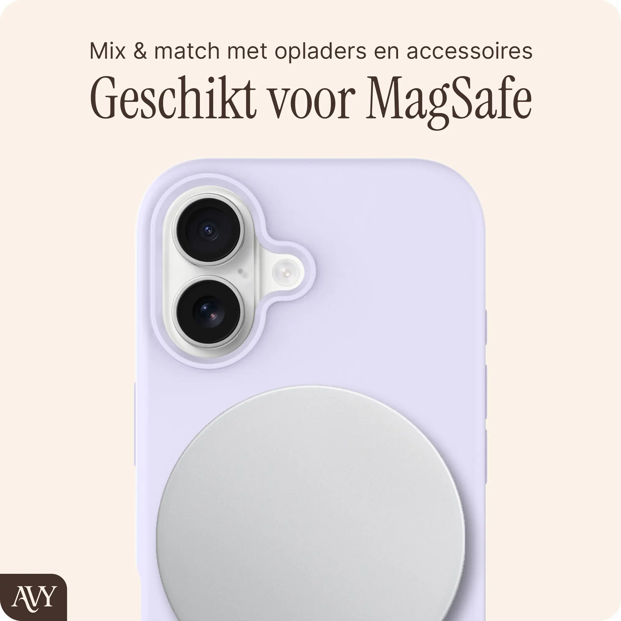 AVY Apple iPhone 17 Hoesje Liquid Silicone met MagSafe Paars afbeelding 8