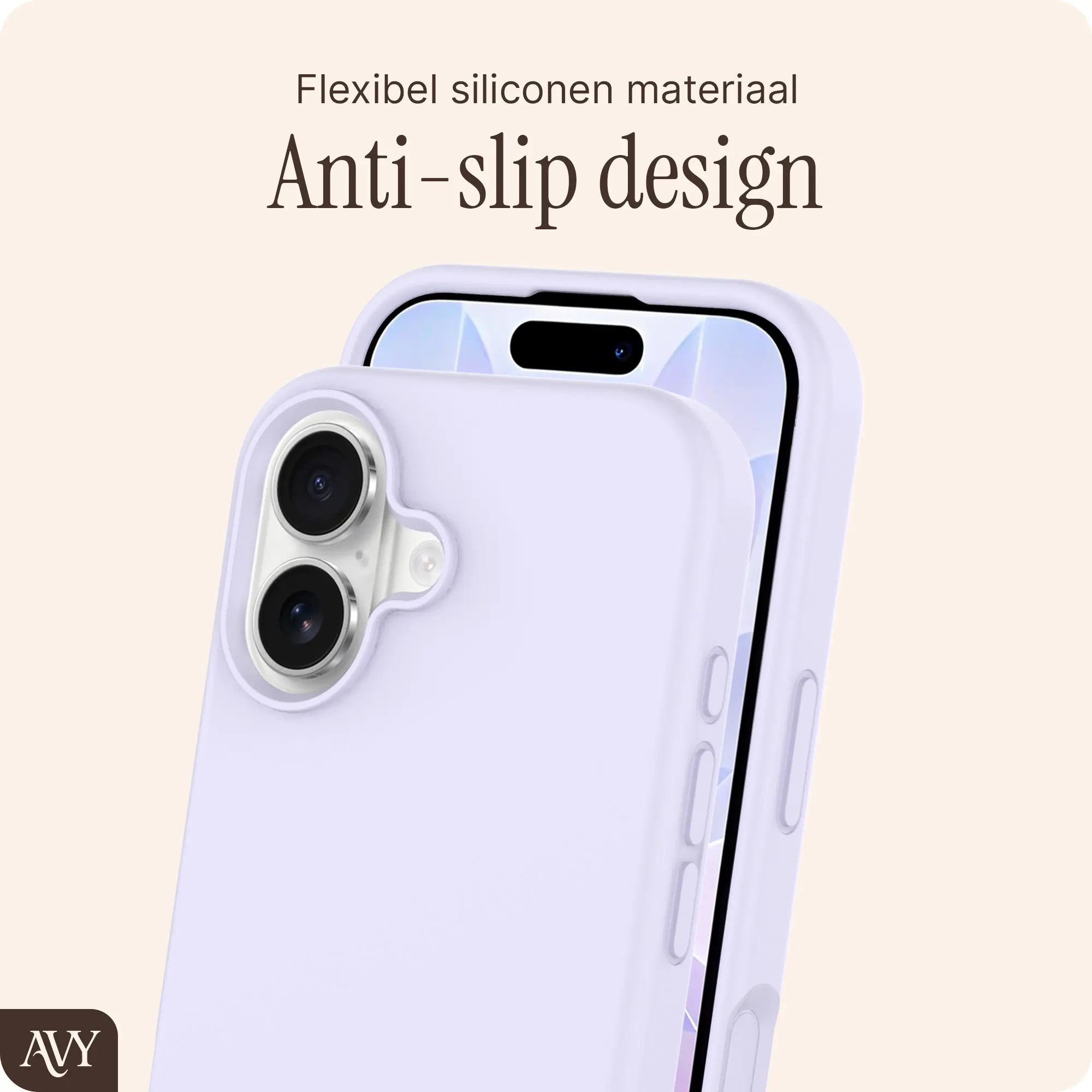AVY Apple iPhone 17 Hoesje Liquid Silicone met MagSafe Paars afbeelding 7