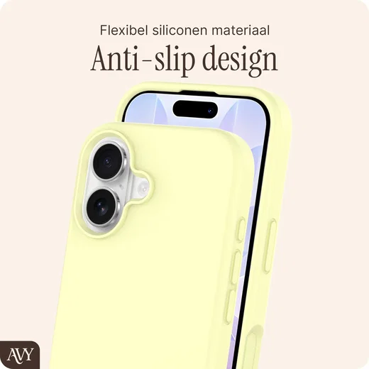 AVY Apple iPhone 17 Hoesje Liquid Silicone met MagSafe Yellow afbeelding 7