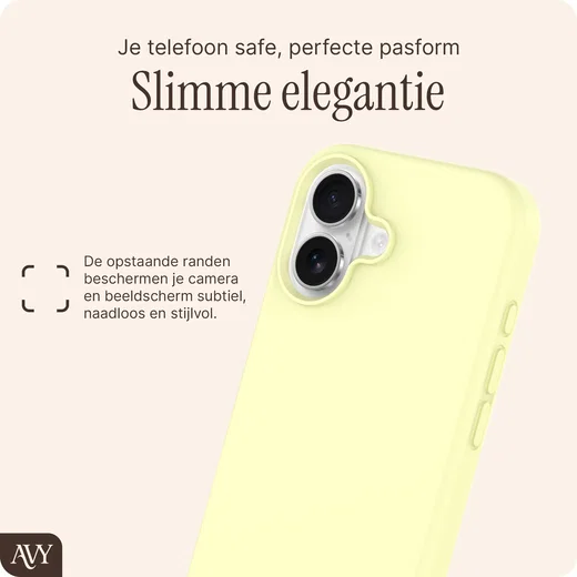 AVY Apple iPhone 17 Hoesje Liquid Silicone met MagSafe Yellow afbeelding 9