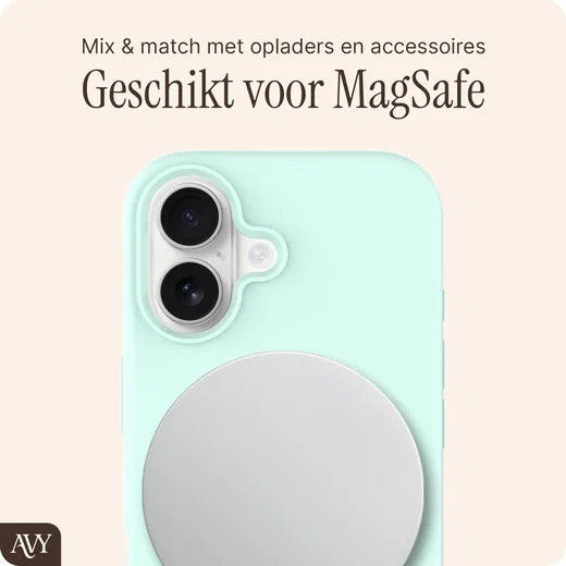 AVY Apple iPhone 17 Hoesje Liquid Silicone met MagSafe Matcha afbeelding 8