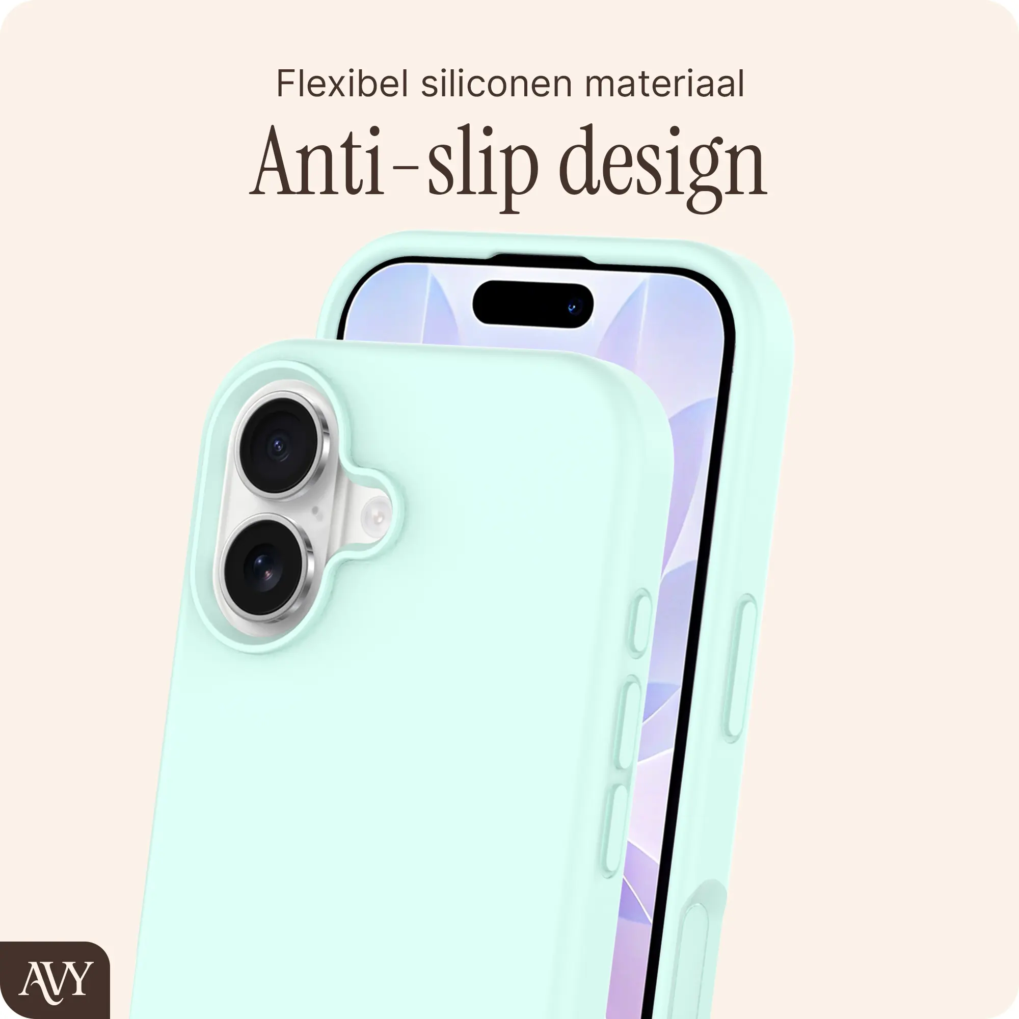 AVY Apple iPhone 17 Hoesje Liquid Silicone met MagSafe Matcha afbeelding 7