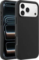 AVY Apple iPhone 17 Pro Hoesje Liquid Silicone met MagSafe Zwart afbeelding