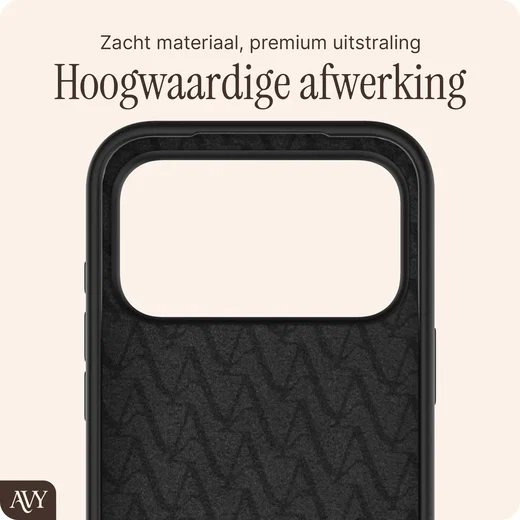 AVY Apple iPhone 17 Pro Hoesje Liquid Silicone met MagSafe Zwart afbeelding 9