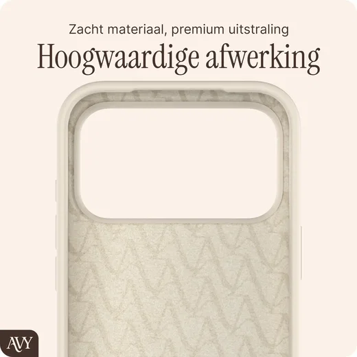 AVY Apple iPhone 17 Pro Hoesje Liquid Silicone met MagSafe Beige afbeelding 10