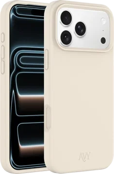 AVY Apple iPhone 17 Pro Hoesje Liquid Silicone met MagSafe Beige