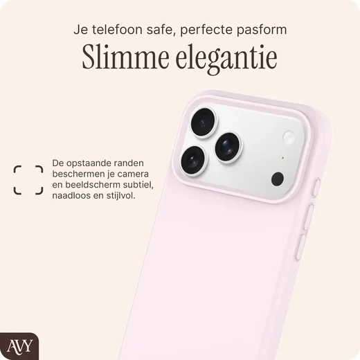 AVY Apple iPhone 17 Pro Hoesje Liquid Silicone met MagSafe Roze afbeelding 9