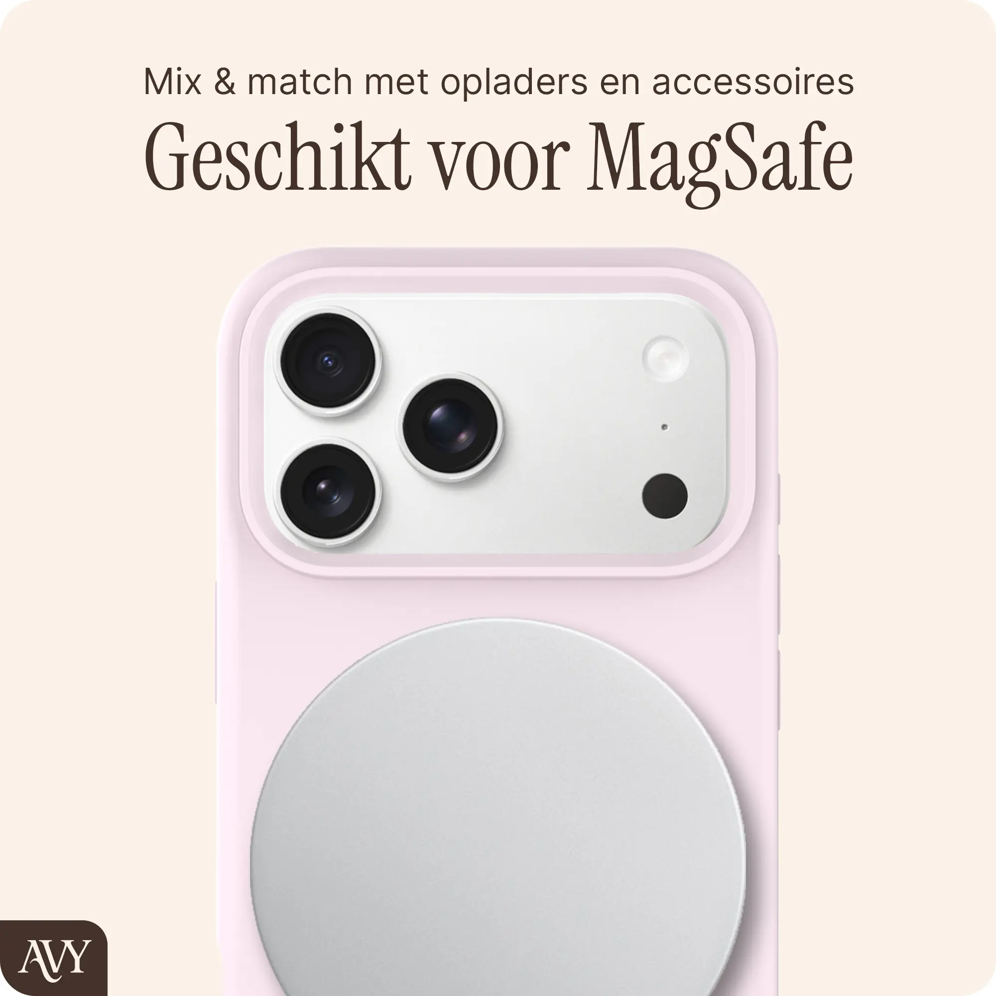 AVY Apple iPhone 17 Pro Hoesje Liquid Silicone met MagSafe Roze afbeelding 8