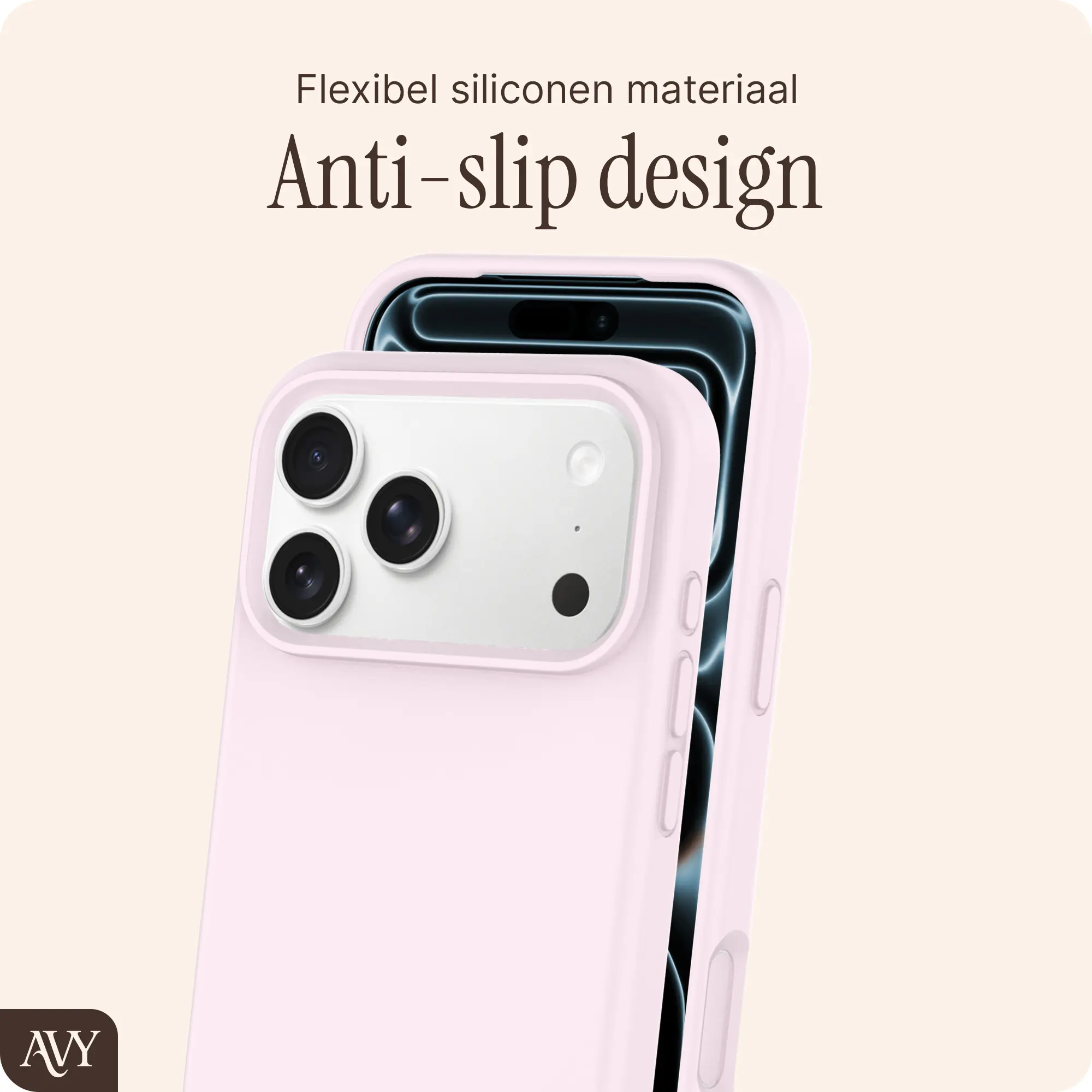 AVY Apple iPhone 17 Pro Hoesje Liquid Silicone met MagSafe Roze afbeelding 7