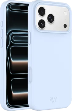 AVY Apple iPhone 17 Pro Hoesje Liquid Silicone met MagSafe Blauw