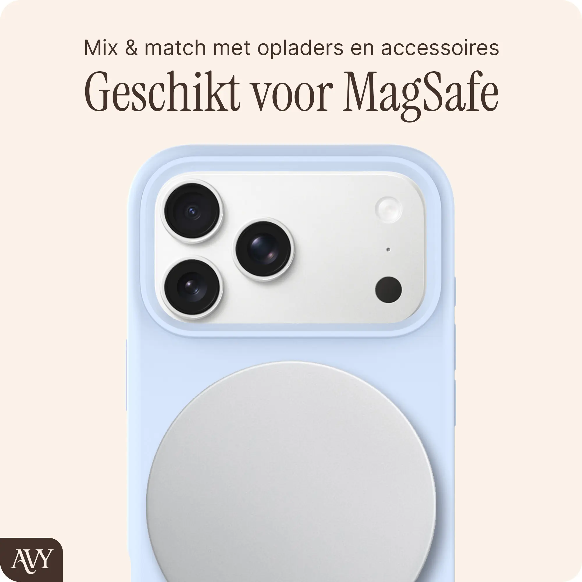 AVY Apple iPhone 17 Pro Hoesje Liquid Silicone met MagSafe Blauw afbeelding 8