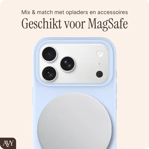 AVY Apple iPhone 17 Pro Hoesje Liquid Silicone met MagSafe Blauw afbeelding 8