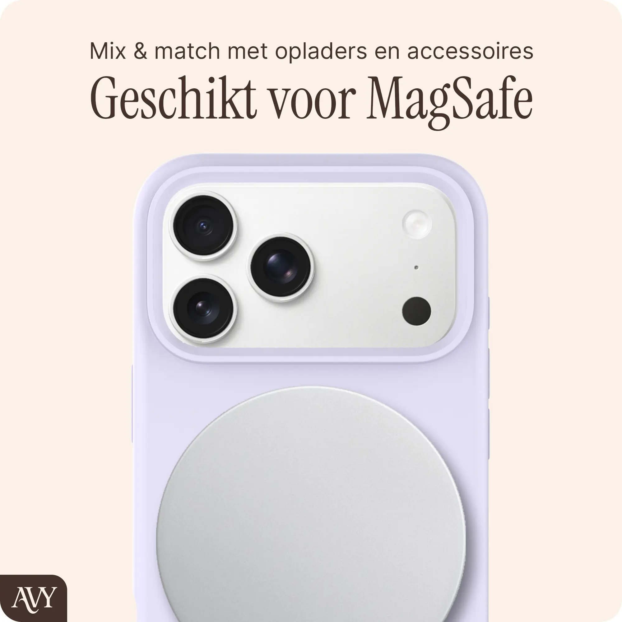 AVY Apple iPhone 17 Pro Hoesje Liquid Silicone met MagSafe Paars afbeelding 8