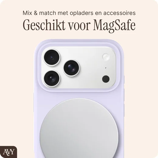 AVY Apple iPhone 17 Pro Hoesje Liquid Silicone met MagSafe Paars afbeelding 8