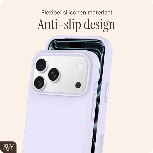 AVY Apple iPhone 17 Pro Hoesje Liquid Silicone met MagSafe Paars afbeelding 7