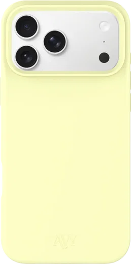 AVY Apple iPhone 17 Pro Hoesje Liquid Silicone met MagSafe Butter Yellow afbeelding 1