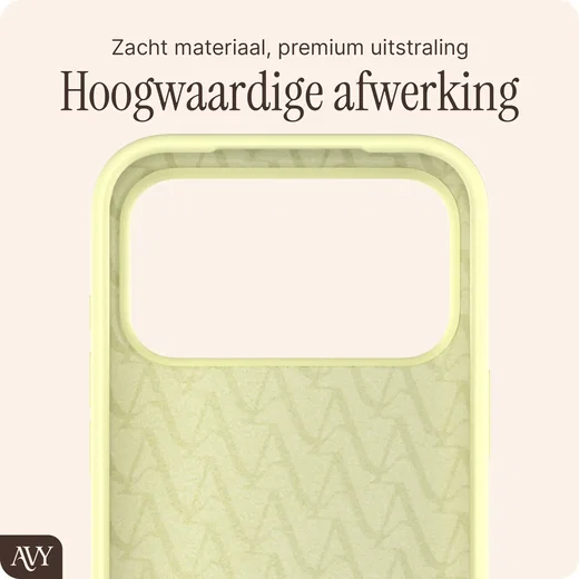 AVY Apple iPhone 17 Pro Hoesje Liquid Silicone met MagSafe Butter Yellow afbeelding 10