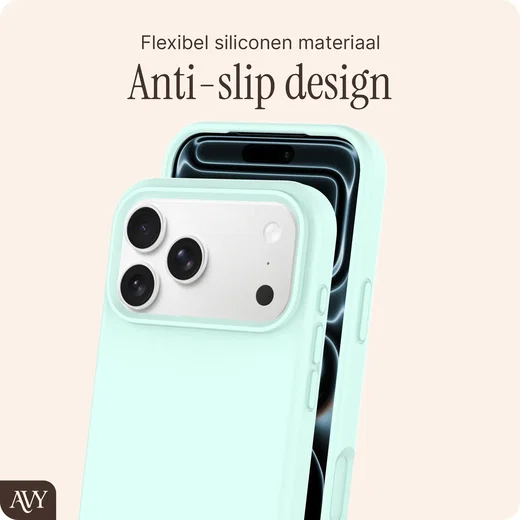 AVY Apple iPhone 17 Pro Hoesje Liquid Silicone met MagSafe Matcha afbeelding 7