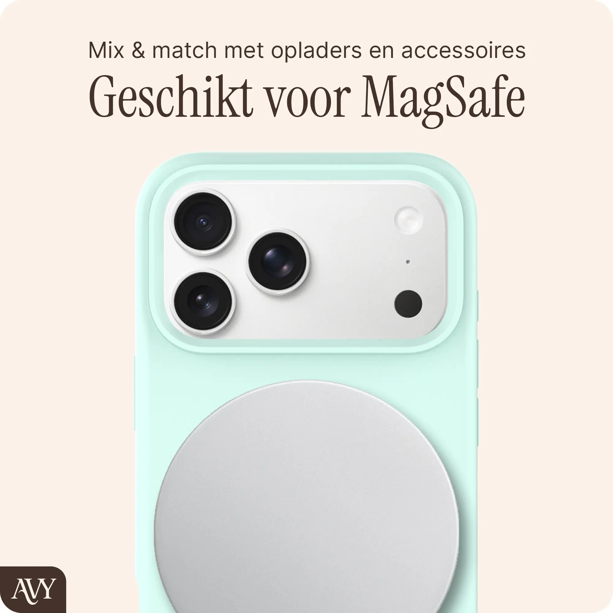 AVY Apple iPhone 17 Pro Hoesje Liquid Silicone met MagSafe Matcha afbeelding 8