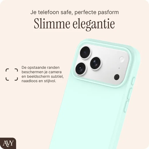 AVY Apple iPhone 17 Pro Hoesje Liquid Silicone met MagSafe Matcha afbeelding 9