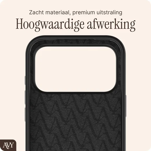 AVY Apple iPhone 17 Pro Max Hoesje Liquid Silicone met MagSafe Zwart afbeelding 10