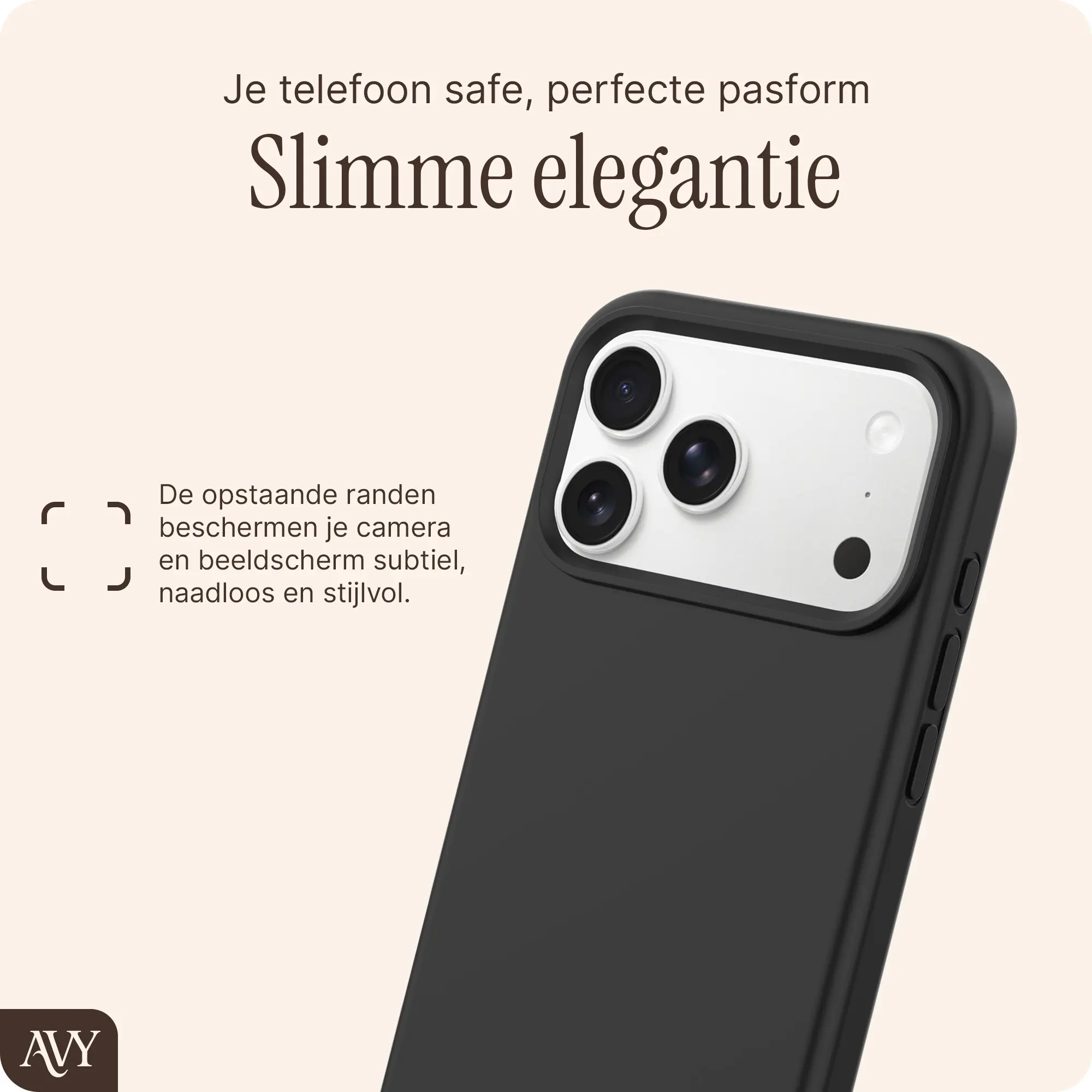 AVY Apple iPhone 17 Pro Max Hoesje Liquid Silicone met MagSafe Zwart afbeelding 9