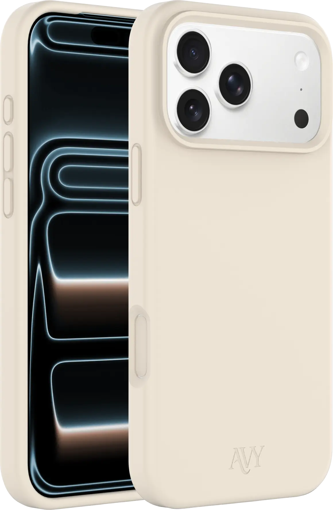 AVY Apple iPhone 17 Pro Max Hoesje Liquid Silicone met MagSafe Beige afbeelding 11