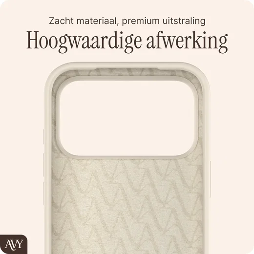 AVY Apple iPhone 17 Pro Max Hoesje Liquid Silicone met MagSafe Beige afbeelding 10