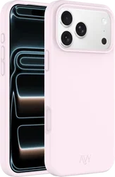 AVY Apple iPhone 17 Pro Max Hoesje Liquid Silicone met MagSafe Roze afbeelding