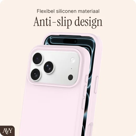 AVY Apple iPhone 17 Pro Max Hoesje Liquid Silicone met MagSafe Roze afbeelding 7