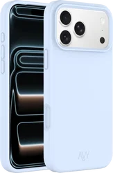 AVY Apple iPhone 17 Pro Max Hoesje Liquid Silicone met MagSafe Blauw afbeelding