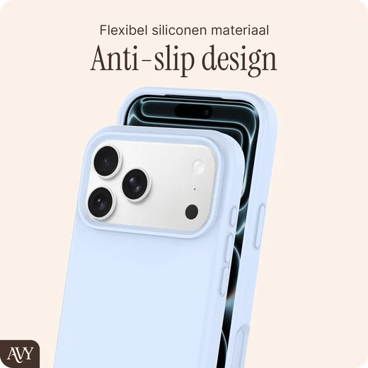 AVY Apple iPhone 17 Pro Max Hoesje Liquid Silicone met MagSafe Blauw afbeelding 7