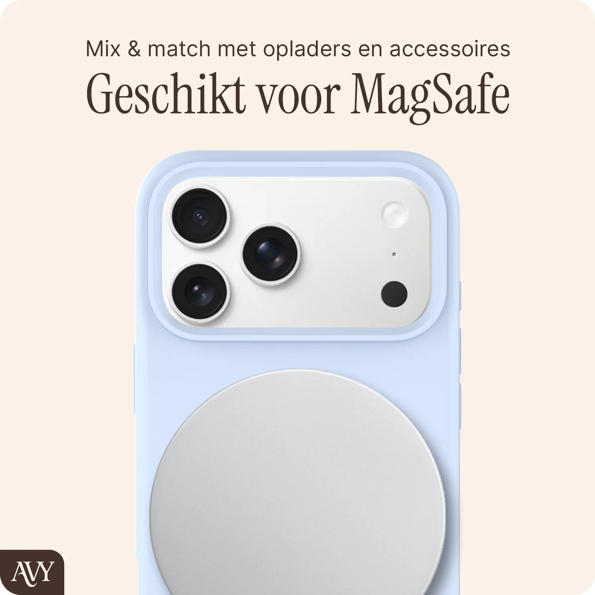 AVY Apple iPhone 17 Pro Max Hoesje Liquid Silicone met MagSafe Blauw afbeelding 8