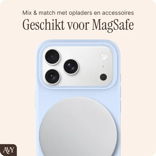 AVY Apple iPhone 17 Pro Max Hoesje Liquid Silicone met MagSafe Blauw afbeelding 8
