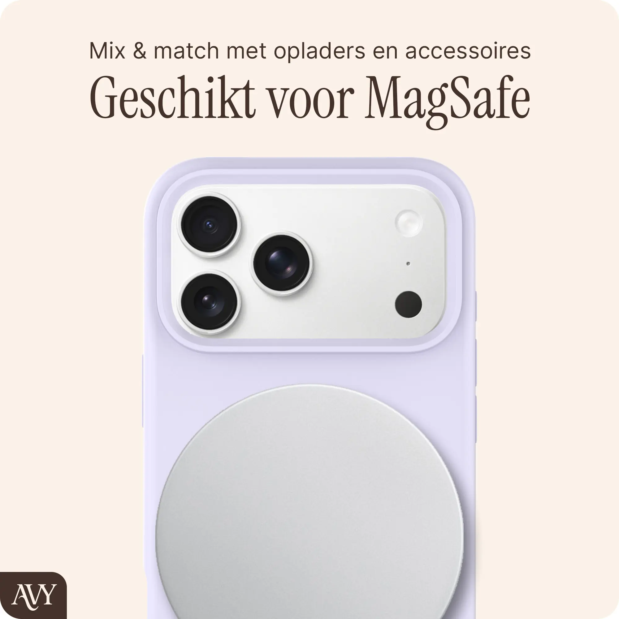 AVY Apple iPhone 17 Pro Max Hoesje Liquid Silicone met MagSafe Paars afbeelding 8