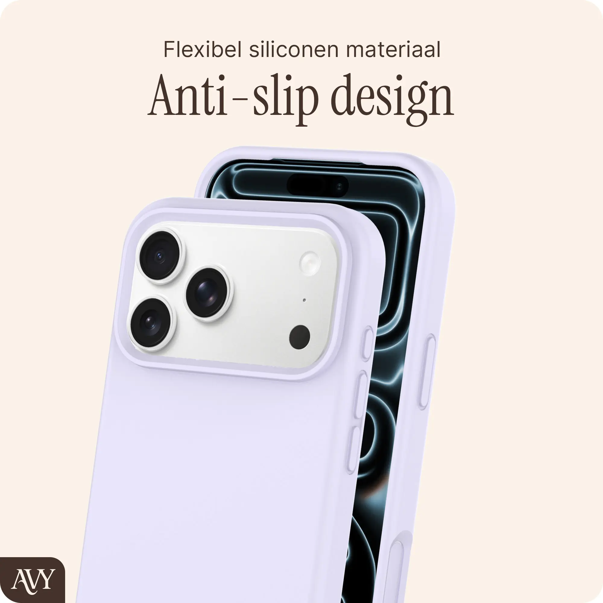 AVY Apple iPhone 17 Pro Max Hoesje Liquid Silicone met MagSafe Paars afbeelding 7