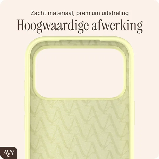 AVY Apple iPhone 17 Pro Max Hoesje Liquid Silicone met MagSafe Geel afbeelding 10