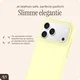 AVY Apple iPhone 17 Pro Max Hoesje Liquid Silicone met MagSafe Geel afbeelding 9