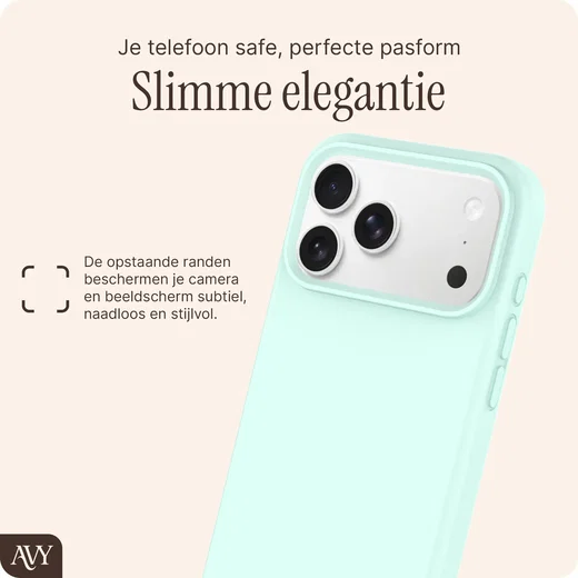 AVY Apple iPhone 17 Pro Max Hoesje Liquid Silicone met MagSafe Matcha afbeelding 9