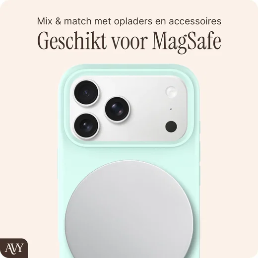 AVY Apple iPhone 17 Pro Max Hoesje Liquid Silicone met MagSafe Matcha afbeelding 8