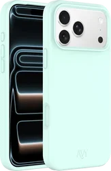 AVY Apple iPhone 17 Pro Max Hoesje Liquid Silicone met MagSafe Matcha afbeelding