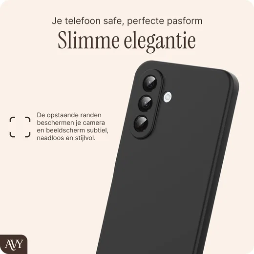 AVY Samsung Galaxy A56 / A36 Hoesje Liquid Silicone met MagSafe Zwart afbeelding 8