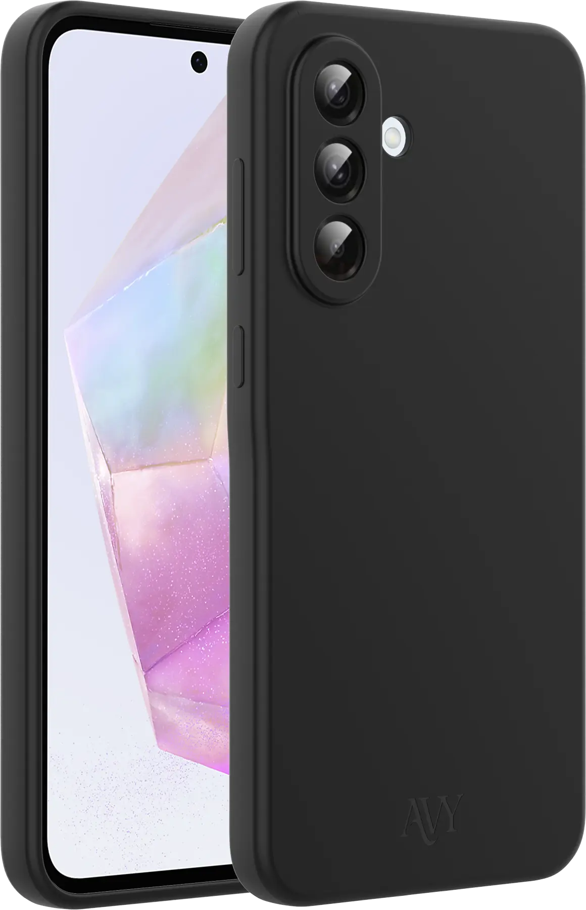AVY Samsung Galaxy A56 / A36 Hoesje Liquid Silicone met MagSafe Zwart afbeelding 10