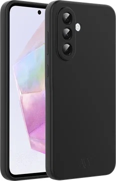 AVY Samsung Galaxy A56 / A36 Hoesje Liquid Silicone met MagSafe Zwart