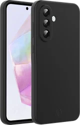 AVY Samsung Galaxy A56 / A36 Hoesje Liquid Silicone met MagSafe Zwart afbeelding